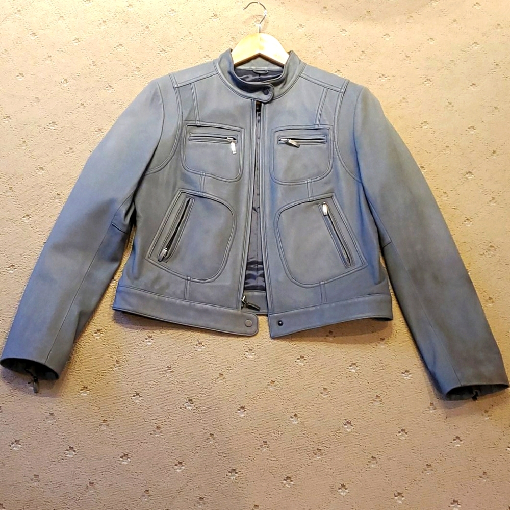Nine West leather moto jacket